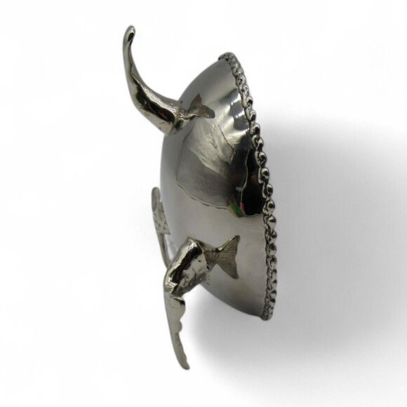 MICHAEL ARAM Mermaid Bowl Oceanic Collection Nickelplate Stainless Steel - Picture 3 of 10